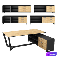 Desk set LORCA 3D Model Vray