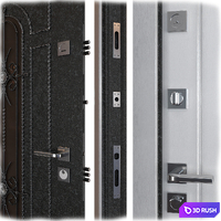 Entrance metal door Monolith (Your Frame) 3D Model Vray, Corona