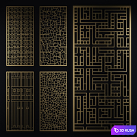 Decorative partition 3D Model Vray