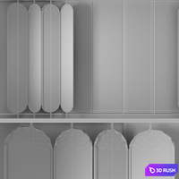 Decorative wall 1 - shirma 3D Model Vray, Corona