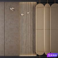 Decorative wall 8 - shirma 3D Model Vray, Corona