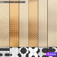 Perforated panels 3D Model Vray, Corona