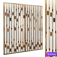 Decorative partition 23 3D Model Vray, Corona