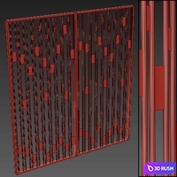 Decorative partition 23 3D Model Vray, Corona