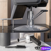 Barber shop 01 3D Model Vray, Corona