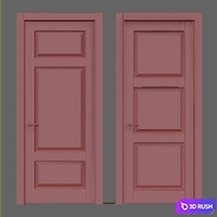 Classic interior doors 3D Model Vray, Corona