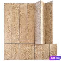 Plywood partition 3D Model Vray, Corona