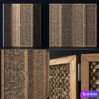 Wood screen decor n1 / Wooden screen 3D Model Vray, Corona