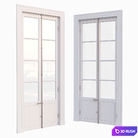 AVE Vintage French Door 3D Model Vray, Corona