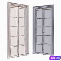AVE Vintage French Door 3D Model Vray, Corona