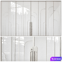 Art deco door 3D Model Vray, Corona