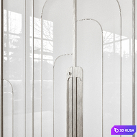 Art deco door 3D Model Vray, Corona