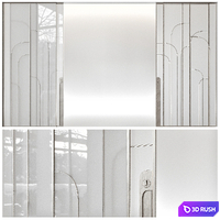 Art deco door 3D Model Vray, Corona