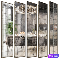 Glass block partition 5 3D Model Vray, Corona