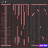 Decorative partition # 3 3D Model Vray, Corona