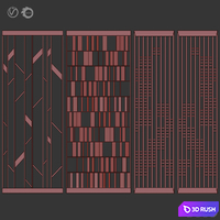 Decorative partition # 4 3D Model Vray, Corona