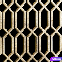 Set of square decorative panels 24 3D Model Vray