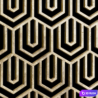 Set of square decorative panels 24 3D Model Vray