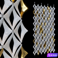 Decorative suspended partition wall Vargov® Design 3D Model Corona
