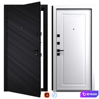 Entrance metal door Rain (Abvehr) 3D Model Vray, Corona