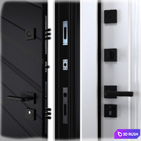 Entrance metal door Rain (Abvehr) 3D Model Vray, Corona