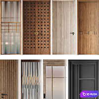 Japandi Style Doors 025 3D Model Corona