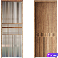 Japandi Style Doors 025 3D Model Corona