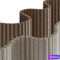 Partition Wave 3D Model Vray, Corona
