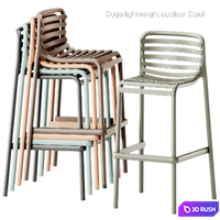 Doga Bar Stool by Nardi 3D Model Corona