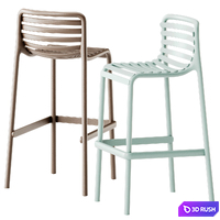Doga Bar Stool by Nardi 3D Model Corona
