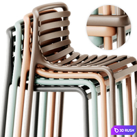 Doga Bar Stool by Nardi 3D Model Corona