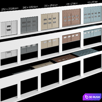 Gates for garage or warehouse 3D Model Vray, Corona