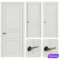 Classic door - interior door 060 - neoclassic door 3D Model Vray, Corona