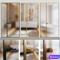 Glass door - Interior door 068 3D Model Vray, Corona