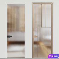 Glass modern door - interior door 075 3D Model Vray, Corona