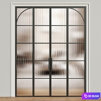 Metal entrance double door - Interior door 185 3D Model Vray, Corona