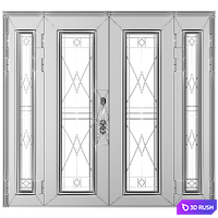 Entrance door staleks Venice 8019 Vitrazh 3D Model Corona