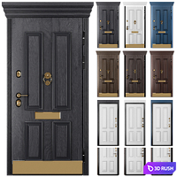 Entrance door staleks London 3D Model Corona