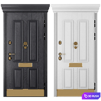Entrance door staleks London 3D Model Corona
