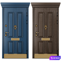 Entrance door staleks London 3D Model Corona