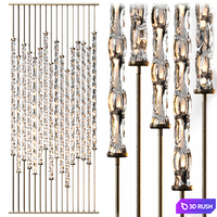 Glass partition 3D Model Vray, Corona