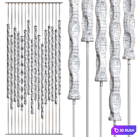 Glass partition 3D Model Vray, Corona