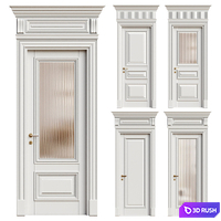 Antique volhovec single door - interior door 233 - classic door 3D Model Vray, Corona