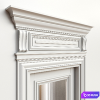 Antique volhovec single door - interior door 233 - classic door 3D Model Vray, Corona