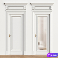 Antique volhovec single door - interior door 233 - classic door 3D Model Vray, Corona