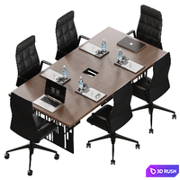 Meeting table 3D Model Vray, Corona