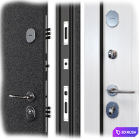 Entrance metal door Dresden (Staller) 3D Model Vray, Corona
