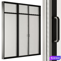 Black Sliding - Windows Set 31 3D Model Vray, Corona
