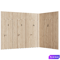 Sanitary partition with markings 3D Model Vray, Corona