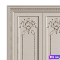 Classic Doors 03 3D Model Vray, Corona